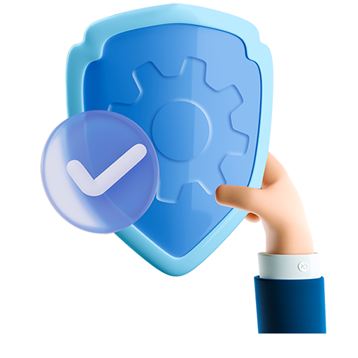 Immagine stilizzata di uno scudo con un ingranaggio disegnato