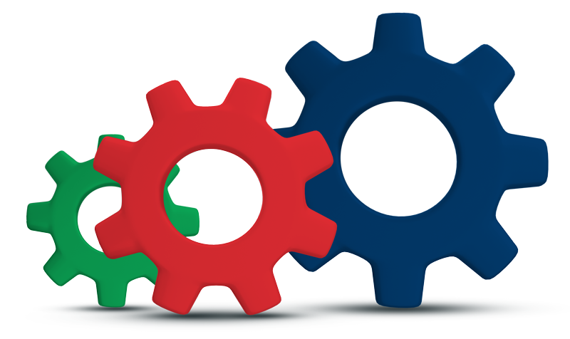 Immagine stilizzata di grandi ingranaggi